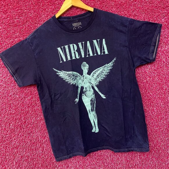 Nirvana Blue Monochrome In Utero Rock tshirt Size Large - Picture 3 of 4